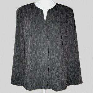 Ellen Tracy Black Gray Blazer  /  Jacket Women's Princess Style